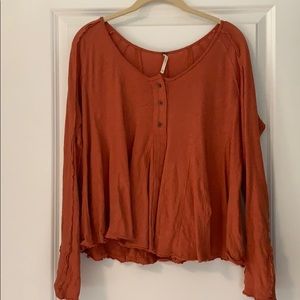 Burnt orange free people long sleeve